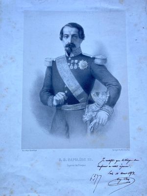 an old picture of a man in a military uniform with a mustache