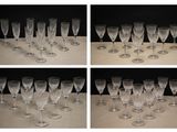 several pictures of a series of shots of wine glasses on a table