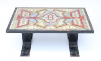 Table basse de forme rectangulaire à plateau orné de céramiq… (photo 4)