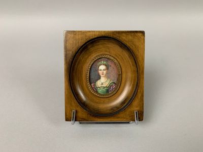 Ecole moderne "Jeune femme à la coiffe verte" ("Mme de Beaum…