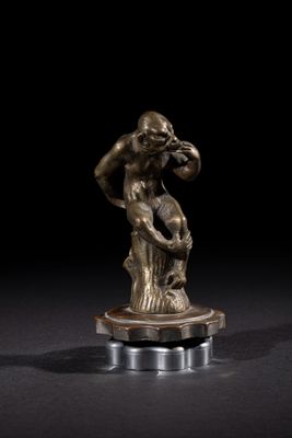 SINGE Signé MADY Mascotte automobile en bronze - circa 1925