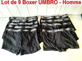 lot de 9 boxers Umbro pour homme, noirs, noirs, noirs, noirs, noirs, noirs, noirs, noirs, noirs, noirs, noir