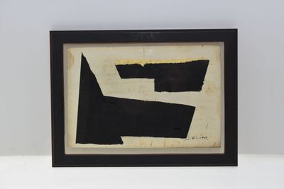 Jean BIJOUX (1967) "Palimpseste n°3", acrylique et or 23 car…