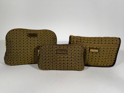 JIM THOMPSON Ensemble de 3 trousses de toilette en tissu à m…