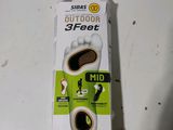 a box with a pair of foot pads on it