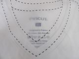 the back of a white shirt with a line of stitching on it