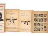 un vieux livre sur lequel figurent plein de photos de personnes