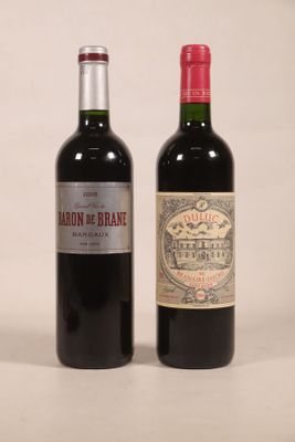 deux bouteilles de vin rouge posées l'une à côté de l'autre sur une table