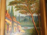 a picture of a painting hanging on a wall in a room