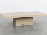 concrete coffee table with a square base and a square base with a square base