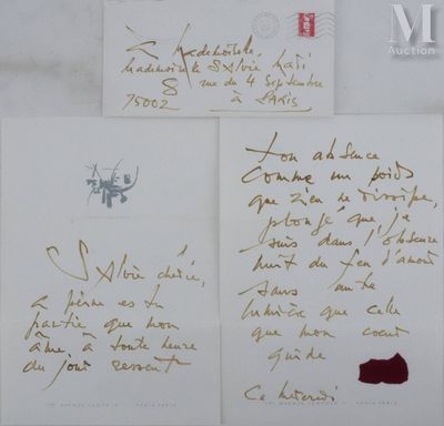 MATHIEU Georges (1921-2012) Lettre manuscrite, 1992