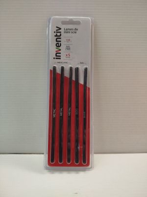 three red pens are in a package on a white surface