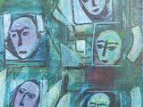 un tableau représentant un groupe de personnes dont on voit les visages