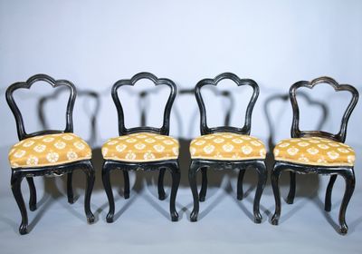 three miniature chairs with yellow and white polka dot upholstered upholstered upholstered upholstered upholstered upholstered upholstered uphol