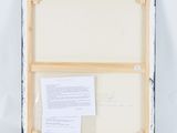 a painting of a piece of wood with a piece of paper in it