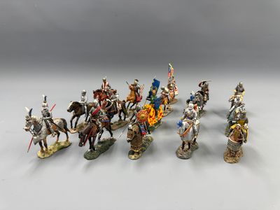 un grand nombre de figurines sur une table