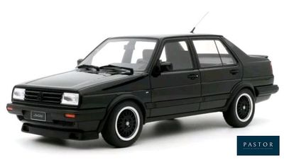 the car is black and has white rims on the tires