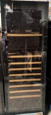 a wine cooler that is on display in a store