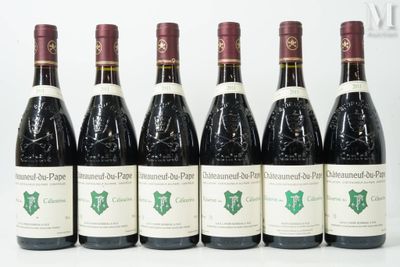 six bottles of wine are lined up in a row on a table