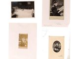 three old black and white photographs of a man and a woman