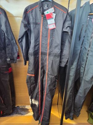 a display of skis and ski gear on display in a store