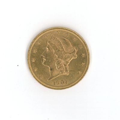 an image of a gold coin on a white surface