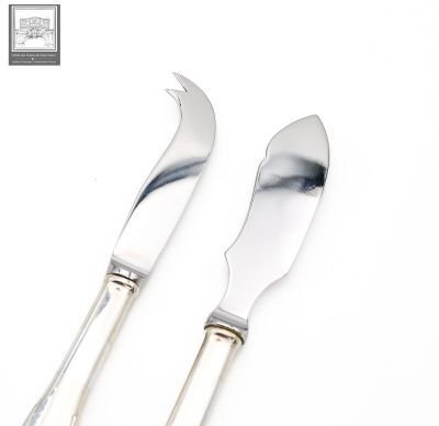 Couteau beurre + couteau fromage manche argent massif 1 °tit…