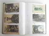 an open book with pictures of people on it