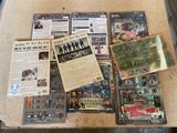 a lot of board games on the table