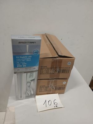 Lot de 10 réglettes Brightman , LED blanches extra plates 30…