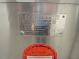 an image of a stainless steel tank with a sticker on it