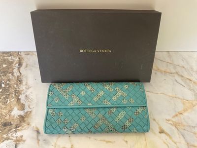 Compagnon BOTTEGA VENETA cuir et cuir exotique de couleur tu…
