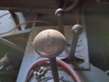 a close up of a steering control in a vehicle