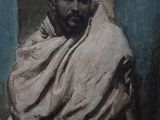 une image représentant un tableau d'un homme vêtu d'une robe blanche