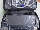 a bag of electronics sitting on top of a table