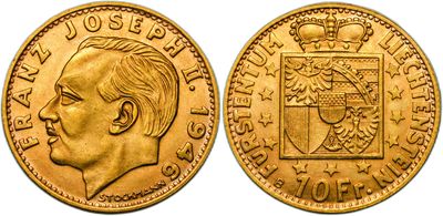 an image of a gold sovereign coin with a crown on it