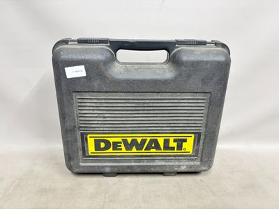 a small tool case with a yellow and black logo on it