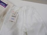 a picture of a pair of white pants with a tag on it
