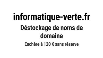 Nom de domaine informatique-verte.