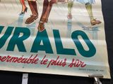 a poster of a woman and a man walking in the rain