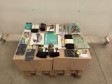 a table that has many items on top of it