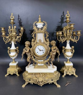 a clock that is sitting on top of a table