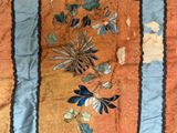 a close up of a piece of fabric with flowers on it