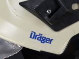 a close up of a helmet on a motorcycle