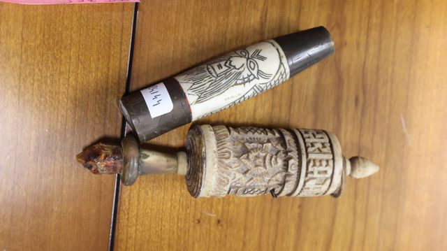 TIBET – Moulin à prière en os. Manche à recoller
