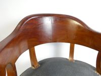 Fauteuil gondole de bureau en acajou à enroulements, pieds s… (photo 3)