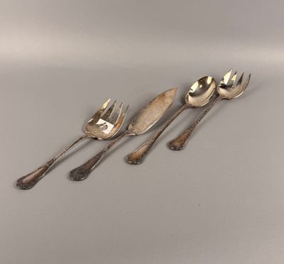 CHRISTOFLE, Couvert à salade et couvert de service à poisson… - Photo 1