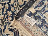 a close up of a rug with a tag on it
