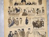 a poster with a cartoon on it on a table
