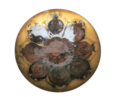 une photo d'une photo d'une assiette ornée d'un motif floral